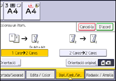 Il·lustració de pantalla del panell d'operacions