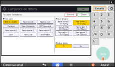 Il·lustració de pantalla del panell d'operacions