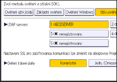 Ilustrace displeje ovládacího panelu