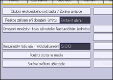 Ilustrace displeje ovládacího panelu
