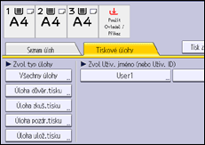 Ilustrace displeje ovládacího panelu