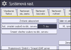 Ilustrace displeje ovládacího panelu