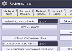 Ilustrace displeje ovládacího panelu