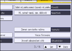 Ilustrace displeje ovládacího panelu