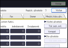 Ilustrace displeje ovládacího panelu