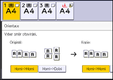 Ilustrace displeje ovládacího panelu