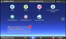 Ilustrace displeje ovládacího panelu