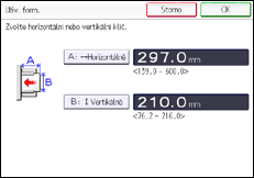Ilustrace displeje ovládacího panelu