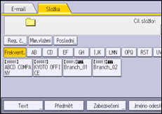 Ilustrace displeje ovládacího panelu