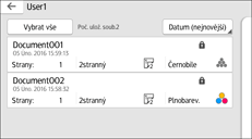 Ilustrace displeje ovládacího panelu