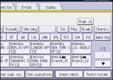 Ilustrace displeje ovládacího panelu