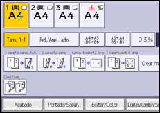 Ilustración de la pantalla del panel de mandos
