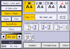 Ilustración de la pantalla panel de mandos