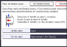 Ilustración de la pantalla panel de mandos