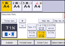 Ilustración de la pantalla panel de mandos