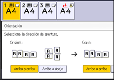 Ilustración de la pantalla panel de mandos