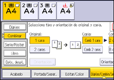 Ilustración de la pantalla del panel de mandos