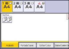 Ilustración de la pantalla panel de mandos