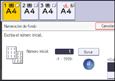 Ilustración de la pantalla panel de mandos