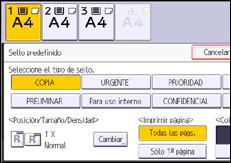 Ilustración de la pantalla panel de mandos
