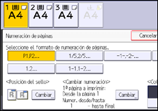 Ilustración de la pantalla panel de mandos