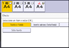Ilustración de la pantalla panel de mandos