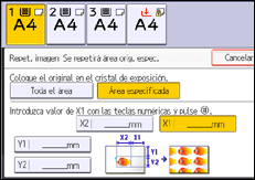Ilustración de la pantalla del panel de mandos