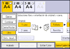 Ilustración de la pantalla del panel de mandos
