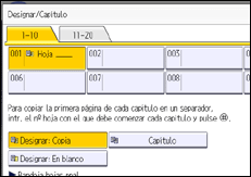Ilustración de la pantalla del panel de mandos