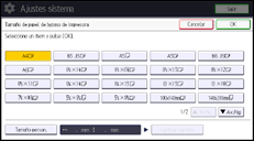 Ilustración de la pantalla del panel de mandos
