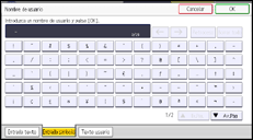 Ilustración de la pantalla panel de mandos