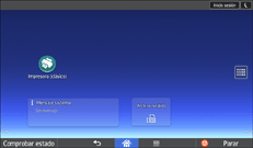 Ilustración de la pantalla panel de mandos