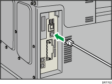 ilustración de la conexión del cable de Ethernet
