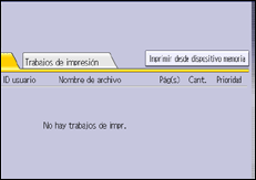 Ilustración de la pantalla panel de mandos