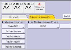 Ilustración de la pantalla panel de mandos