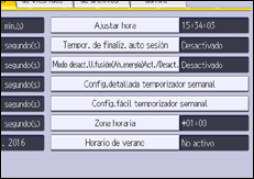 Ilustración de la pantalla panel de mandos