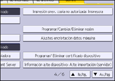Ilustración de la pantalla panel de mandos