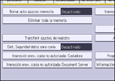 Ilustración de la pantalla panel de mandos