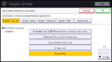 Ilustración de la pantalla panel de mandos