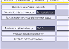 Käyttöpaneelin näyttö