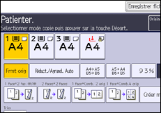 Illustration de l'écran du panneau de commande