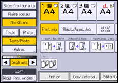 Illustration de l'écran du panneau de commande