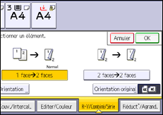 Illustration de l'écran du panneau de commande