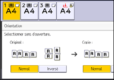 Illustration de l'écran du panneau de commande