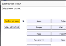 Illustration de l'écran du panneau de commande