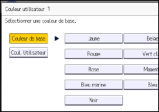 Illustration de l'écran du panneau de commande