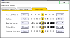 Illustration de l'écran du panneau de commande