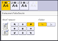 Illustration de l'écran du panneau de commande