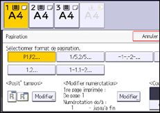 Illustration de l'écran du panneau de commande