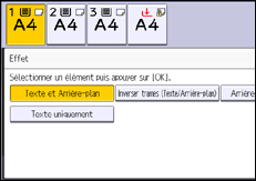 Illustration de l'écran du panneau de commande
